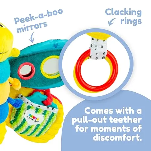 Babyleke Sensorisk Med 26x6,7x25,4cm Speil Og Klips 0–6 Mnd Lamaze L27024A