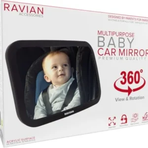 Bilspeil Baby Vidvinkel Og 360° Justering, Akryl – RAVIAN SNF-RAV-BSM