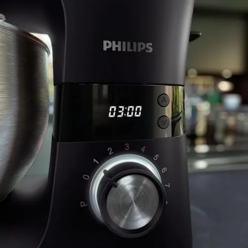 Kjøkkenmaskin 5,5L 1000W Med 8 Hastigheter Og Timer Philips HR7962/01
