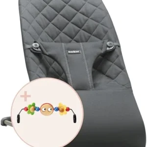Baby Rocker Vevd Med Leke, Antrasittgrå/sølvgrå, Bomull – BabyBjörn Bliss
