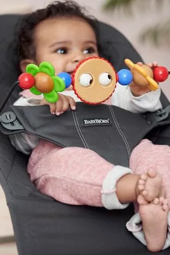 Baby Rocker Vevd Med Leke, Antrasittgrå/sølvgrå, Bomull – BabyBjörn Bliss