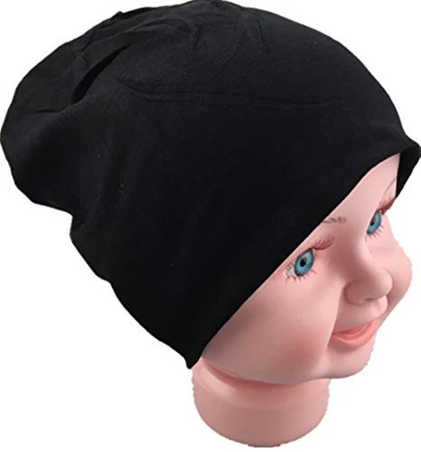 Barn Lue 48–53cm Ensfarget Beanie, Flere Størrelser – Miobo