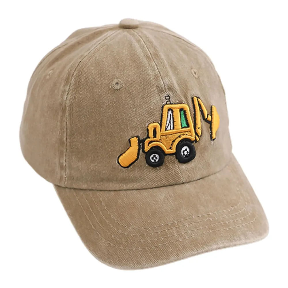 Caps Unisex Med Brodert Gravemaskinmotiv, Justerbar Solskjerm – 60g ZBHDEYG