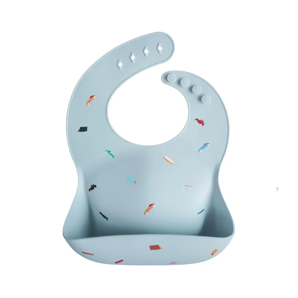 Smekke Baby 4 silikon med dyp lomme, justerbar, BPA-fri – sklep mushie 100