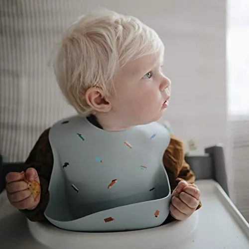 Smekke Baby 4 silikon med dyp lomme, justerbar, BPA-fri – sklep mushie 100