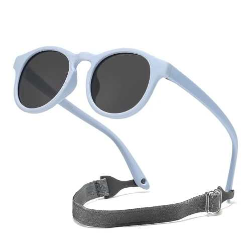 Solbriller barn 2–10 år, polariserte UV400, fleksibel gummiramme, sommerfuglform unisex – Suertree 2-10