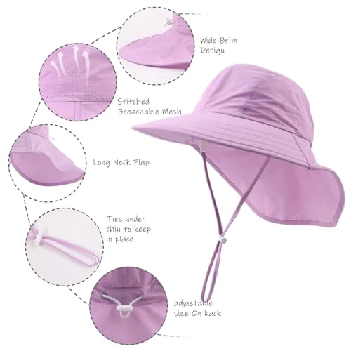Solhatt Baby Med UV-beskyttelse Og Nakkeskygge Baby – Pesaat