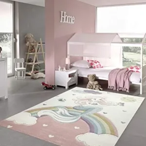 Barneteppe Barnerom Med Havfrue, Pastell 120x170cm Teppich-Traum 24278/0260_3