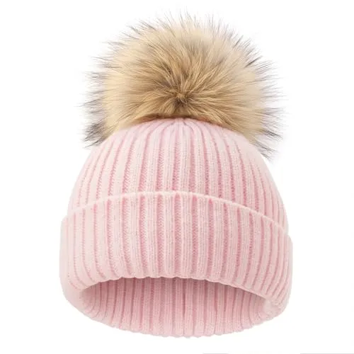 Barn Lue Myk Strikk Med Dusker, Unisex 3 Mnd–8 År DRESHOW