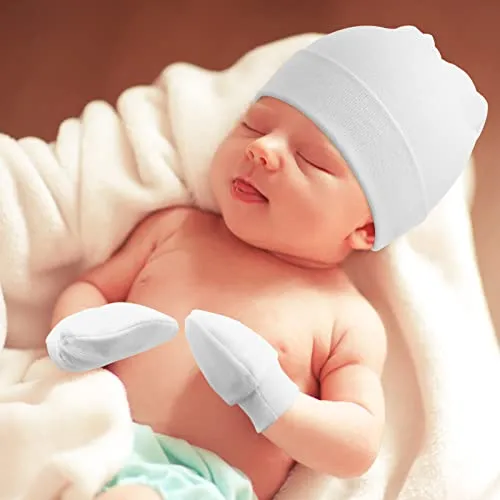 Lue Baby med votter 0–6 mnd bomull jente, vår/sommer/høst/vinter DRESHOW