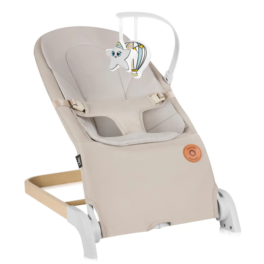 Baby Rocker 2-i-1 Med Liggedel 0–9kg, 3 Posisjoner, Beige – Lionelo Lilac