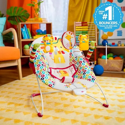 Baby Rocker 9kg Med Vibrasjon, Lekebøyle Og 3-punktssele Bright Starts