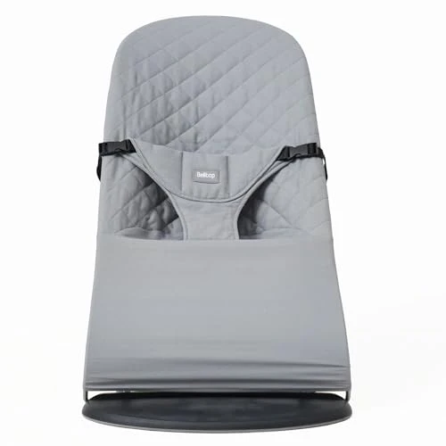 Trekk Til Babybjörn vippestol, grå bomull, Balance Soft/Bliss, belltop C005