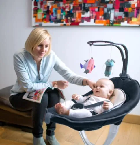 Baby Rocker Med Automatisk Vugge Og 360° Sete Babymoov Swoon Motion Zinc