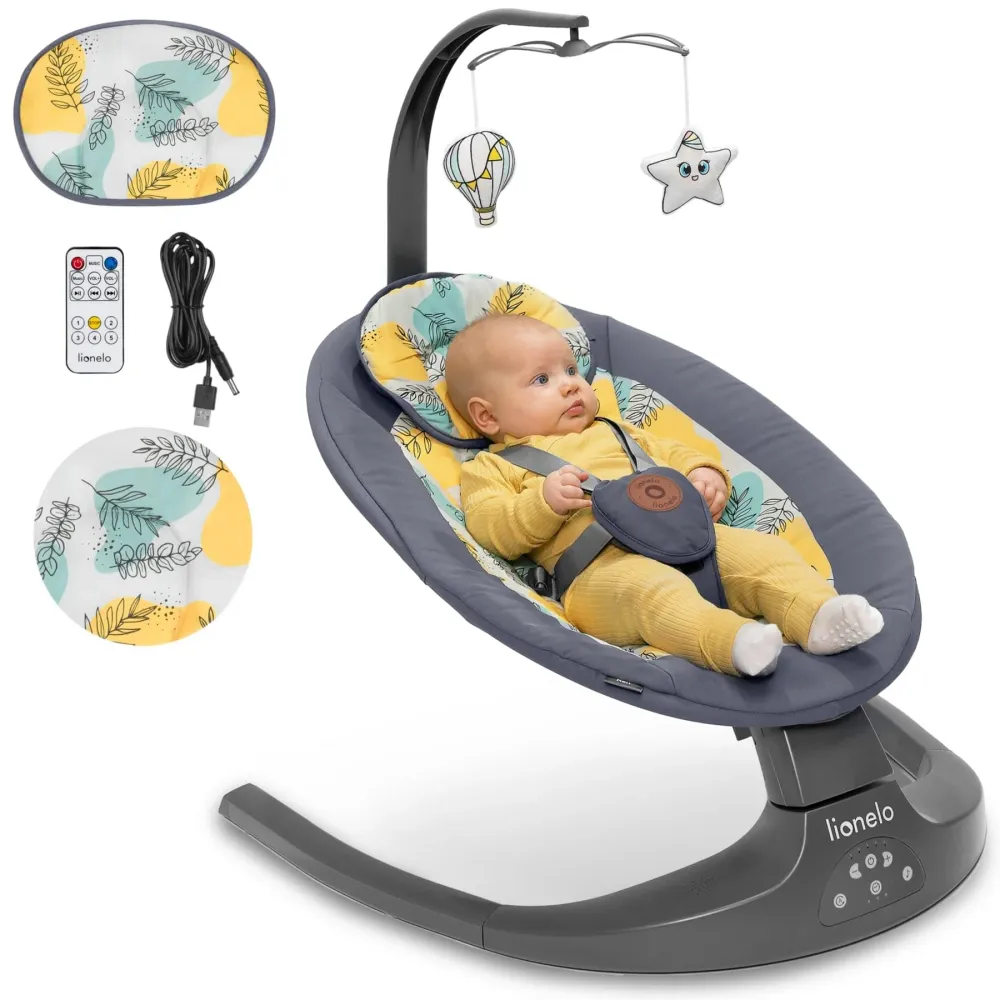 Babygynge 2-i-1 Med 9kg Liggedel, 5 Hastigheter Og 12 Melodier Lionelo Ralf