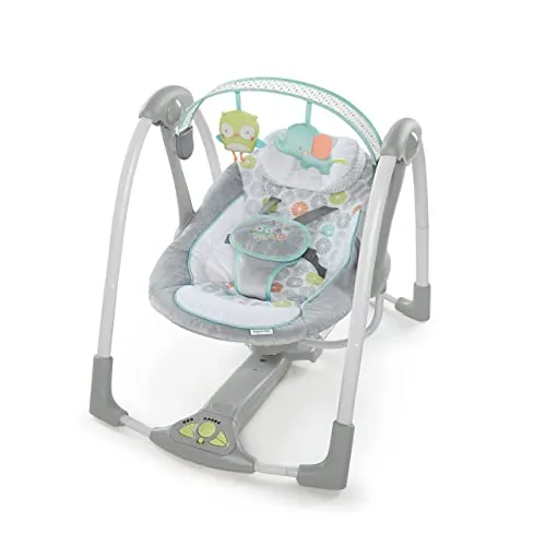Babygynge Sammenleggbar Og Portabel Med Musikk Og Timer Ingenuity 10247