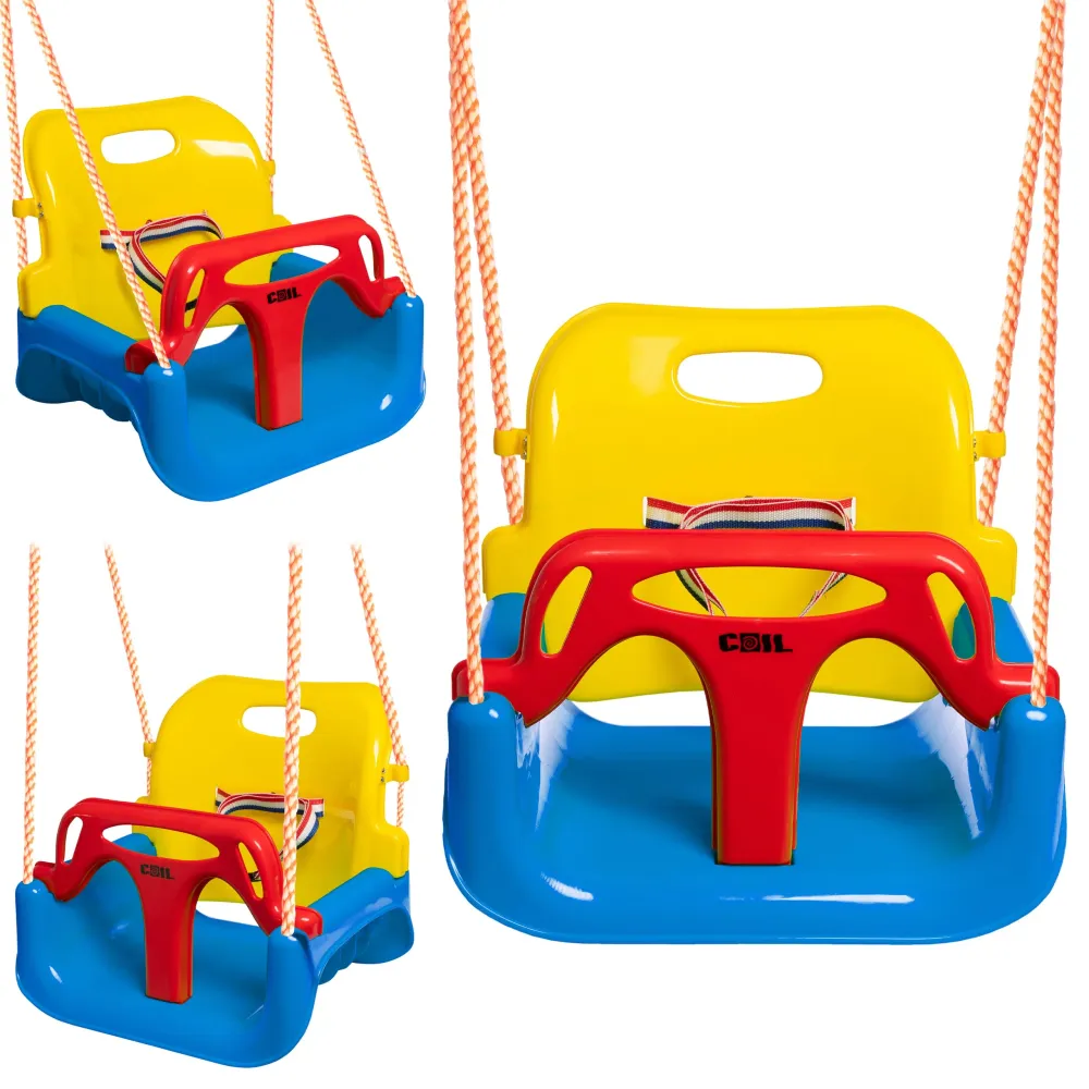 Huske 3-i-1 Baby Og Barn, Justerbar 60kg Blå COIL C0348