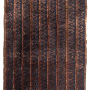 Afghansk teppe - 100 x 61 cm - brun