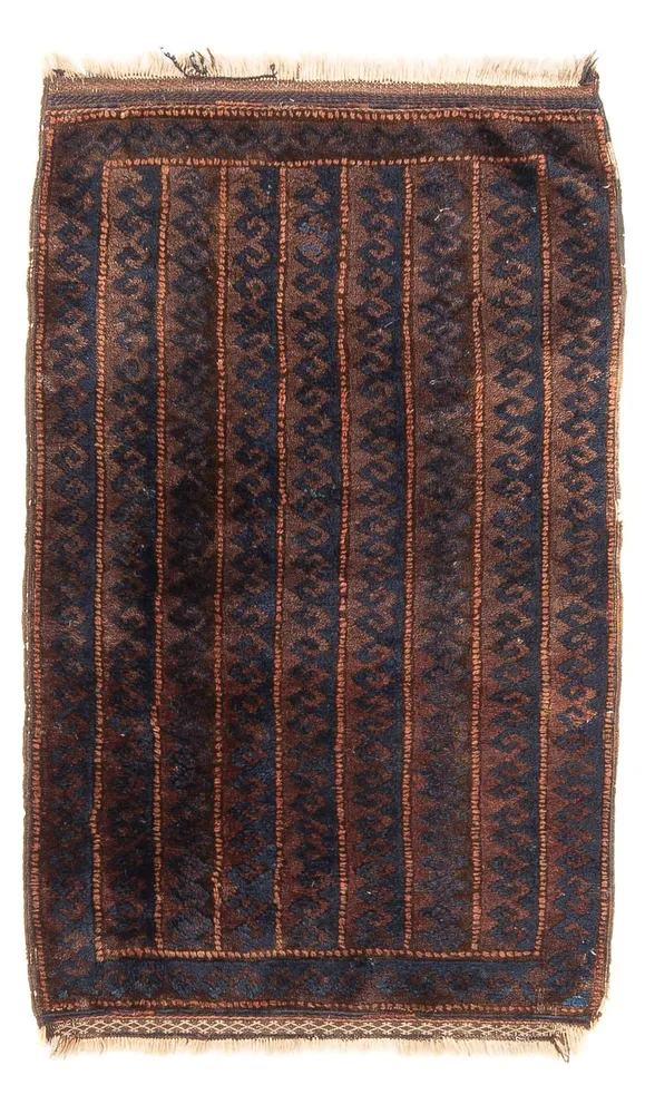 Afghansk teppe - 100 x 61 cm - brun