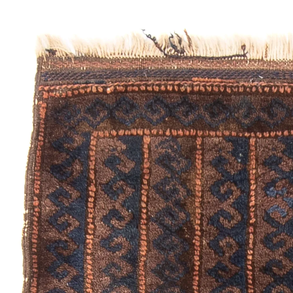 Afghansk teppe - 100 x 61 cm - brun