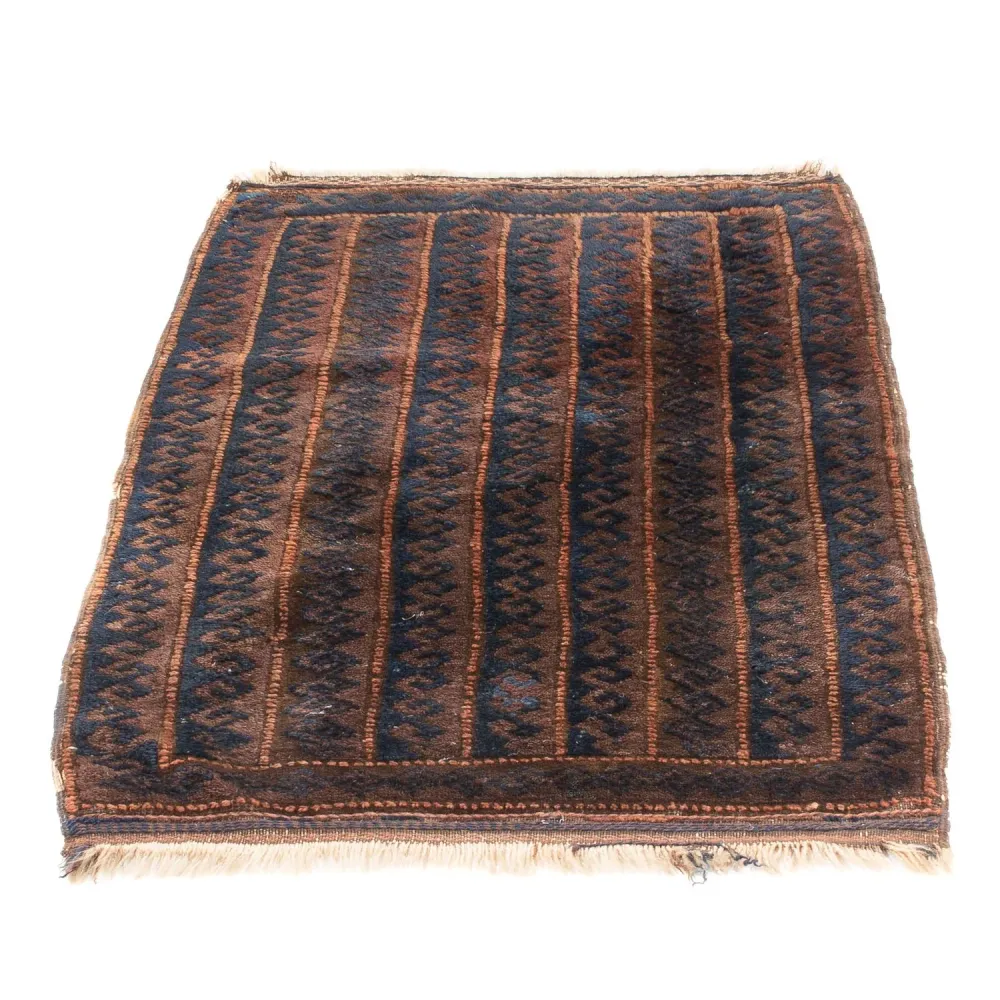 Afghansk teppe - 100 x 61 cm - brun