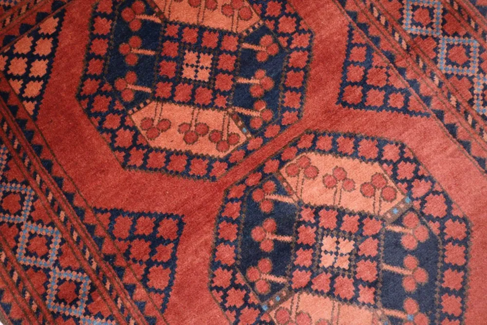 Afghansk teppe - 120 x 92 cm - rød