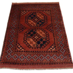 Afghansk teppe - 120 x 92 cm - rød