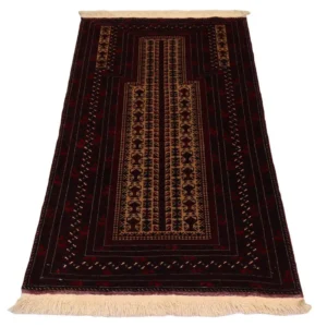 Afghansk teppe - 120 x 80 cm - mørk rød