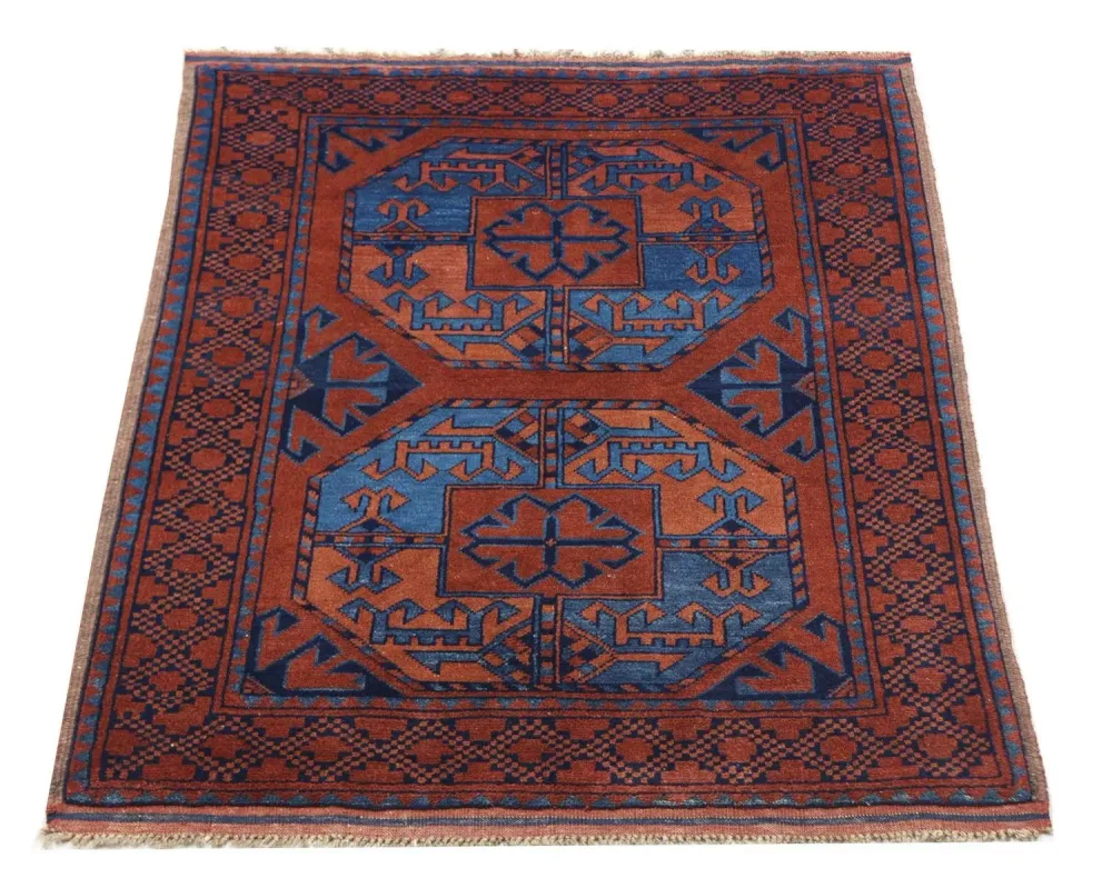 Afghansk teppe - 124 x 90 cm - rød