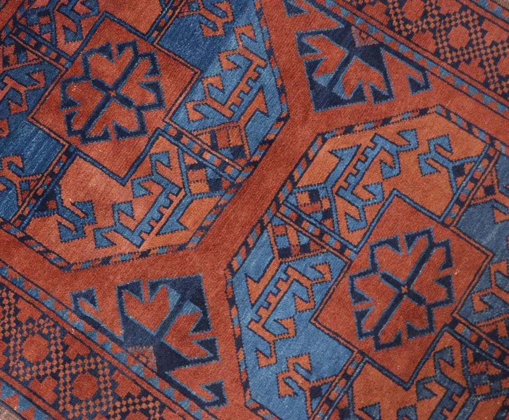 Afghansk teppe - 124 x 90 cm - rød