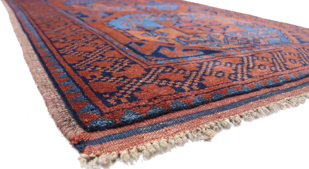 Afghansk teppe - 124 x 90 cm - rød