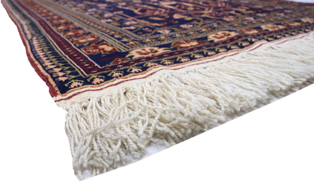 Afghansk teppe - 131 x 87 cm - mørkeblå