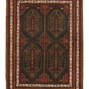 Afghansk teppe - 140 x 100 cm - blå
