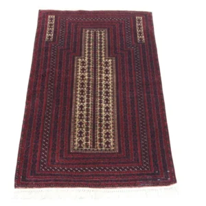 Afghansk teppe - 142 x 90 cm - brun