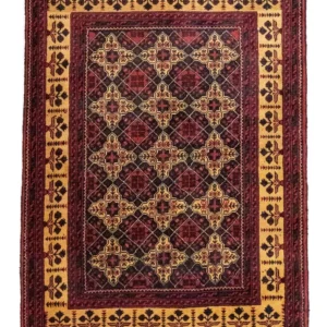 Afghansk teppe - 143 x 105 cm - blå