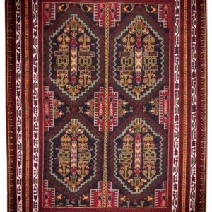 Afghansk teppe - 145 x 92 cm - blå