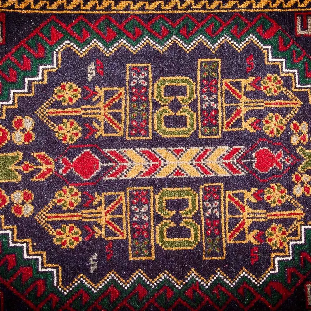 Afghansk teppe - 145 x 92 cm - blå