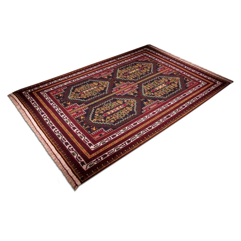 Afghansk teppe - 145 x 92 cm - blå