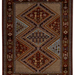 Afghansk teppe - 148 x 118 cm - brun