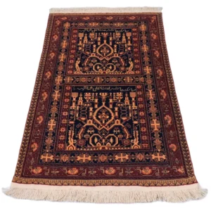 Afghansk teppe - 150 x 100 cm - svart