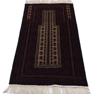 Afghansk teppe - 150 x 95 cm - mørk rød