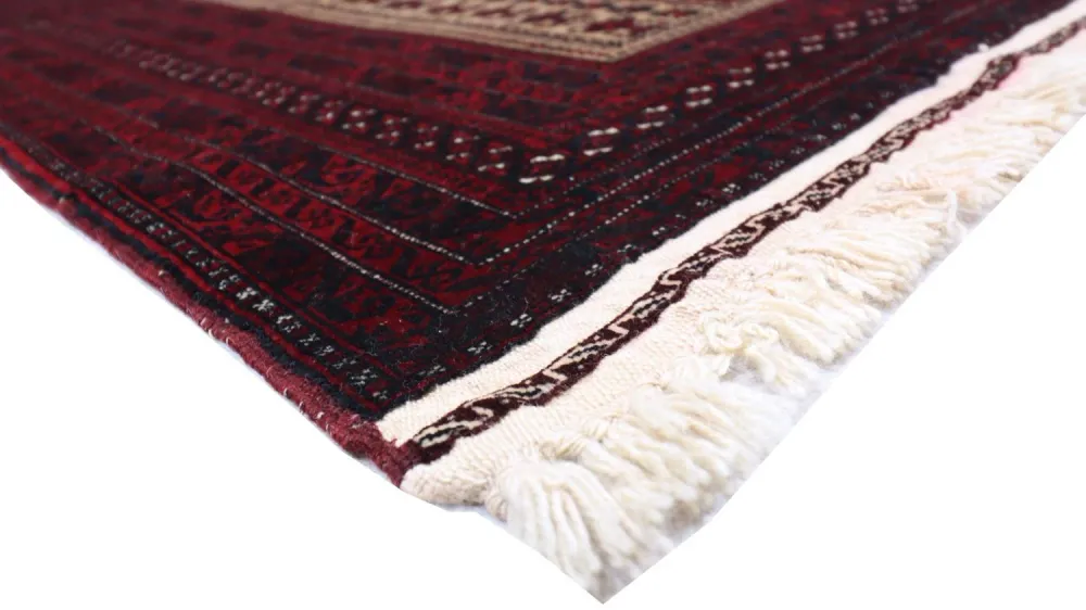 Afghansk teppe - 150 x 95 cm - mørk rød