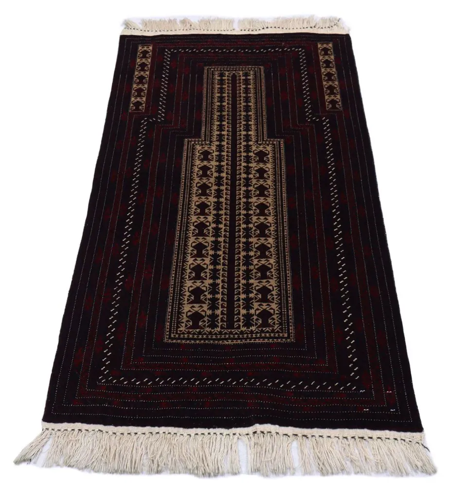 Afghansk teppe - 150 x 95 cm - mørk rød