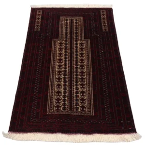 Afghansk teppe - 150 x 95 cm - mørk rød