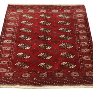 Afghansk teppe - 152 x 118 cm - mørk rød