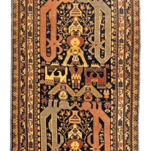 Afghansk teppe - 153 x 87 cm - blå