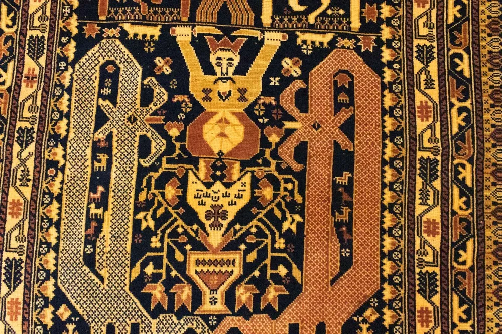 Afghansk teppe - 153 x 87 cm - blå