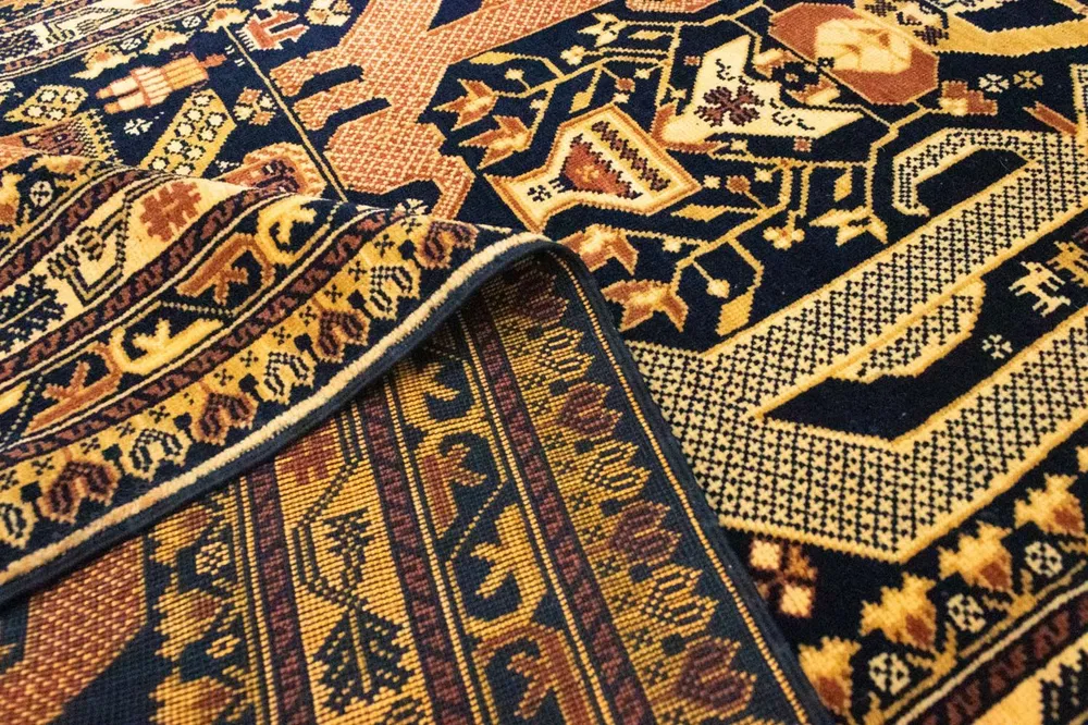 Afghansk teppe - 153 x 87 cm - blå