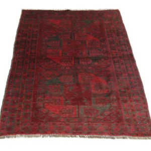 Afghansk teppe - 154 x 114 cm - rød