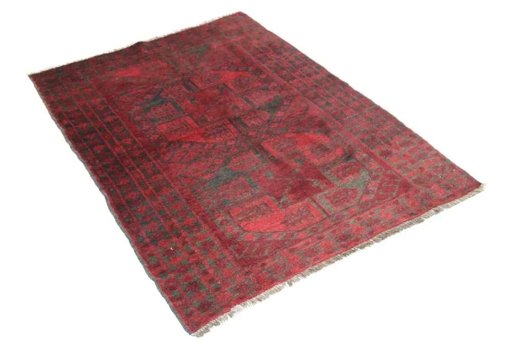 Afghansk teppe - 154 x 114 cm - rød
